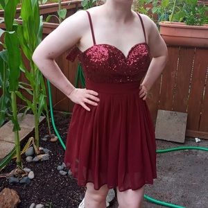 UK sz 8 Maroon Elise Ryan cocktail dress